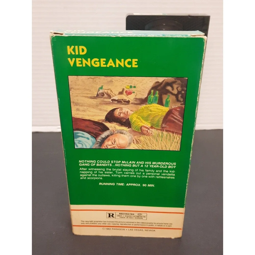 Kid Vengeance VHS - Paragon Video - Lee Van Cleef, Lief Garrett